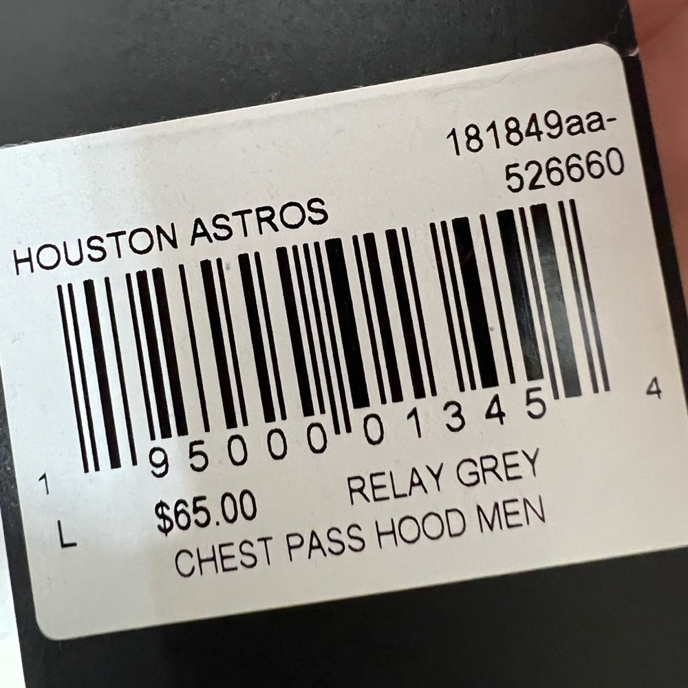 🔥47 MENS HOODIE SIZE LARGE, A COTTON POLY. BLEND. ASTROS HOODIE WITH POCKET☑️ - Picture 9 of 9